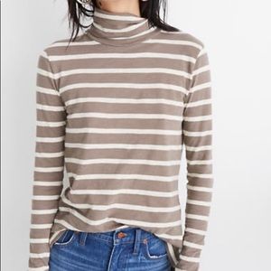 Madewell Whisper Cotton Turtleneck Kearney Stripe